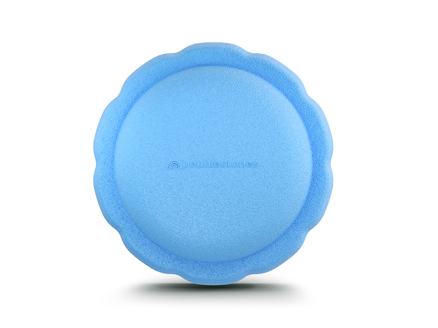 pastel blue color single versatile fun stacking stone, stepping stone made out of lightweight Expended Polypropylene foam for kids for movement, open ended play, active learning, creativity, exercise, social development, motor development, cognitive development. can be combined with the balance board.
