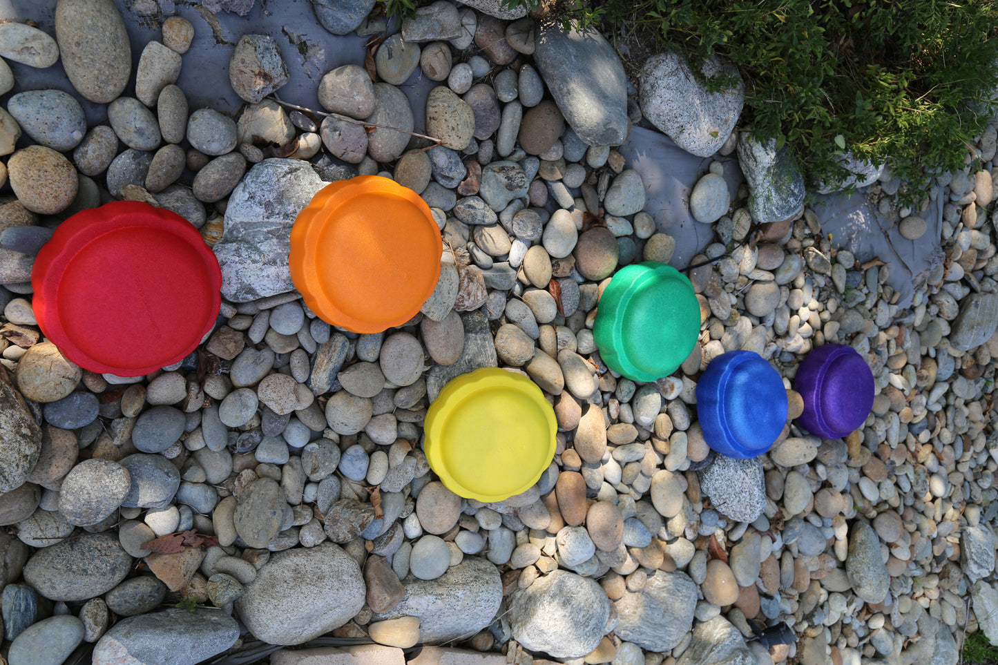 Colorful fun versatile stacking stones, stepping stones made out of lightweight Expended Polypropylene foam for kids for movement, open ended play, active learning, creativity, exercise, social development, motor development, cognitive development. can be combined with the balance board