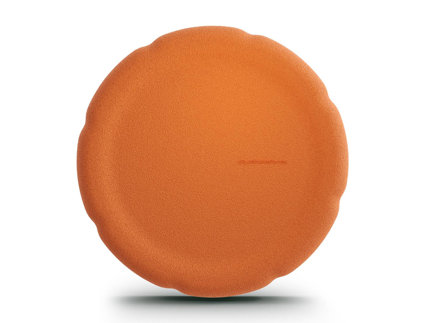 orange balance board for workout, exercise, movement, and active play for kids. Used for yoga and physical therapy. Raised edge for extra support. Can be combined with the stacking stones. made of 100% Expended Polypropylene.