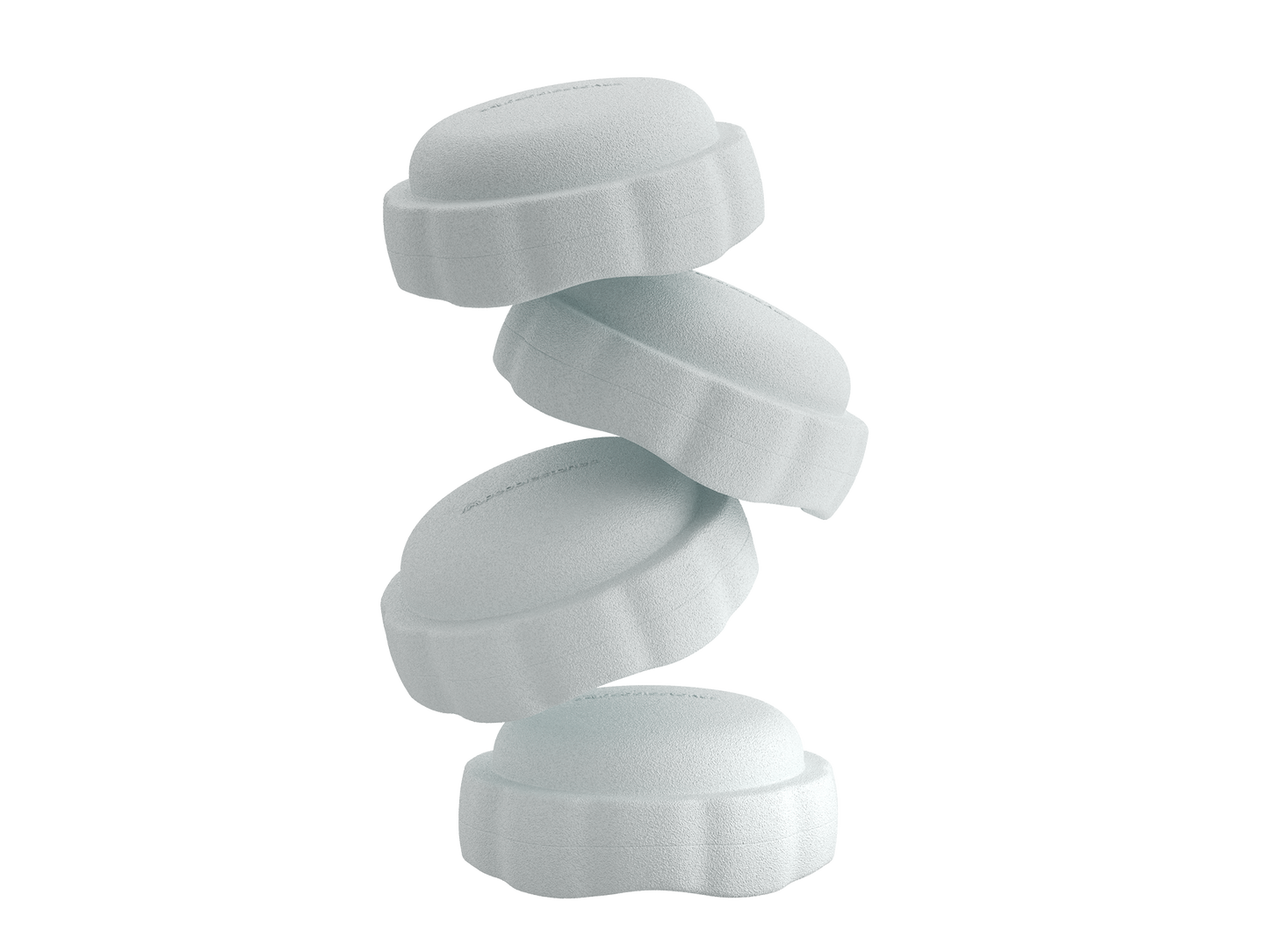 set of 4 blank Pebblestones. with 16 different color options of your choice, customize and create your own set of 4 versatile fun stacking stones, stepping stones made out of lightweight Expended Polypropylene foam for kids for movement, open ended play, active learning, creativity, exercise, social development, motor development, cognitive development. can be combined with the balance board.
