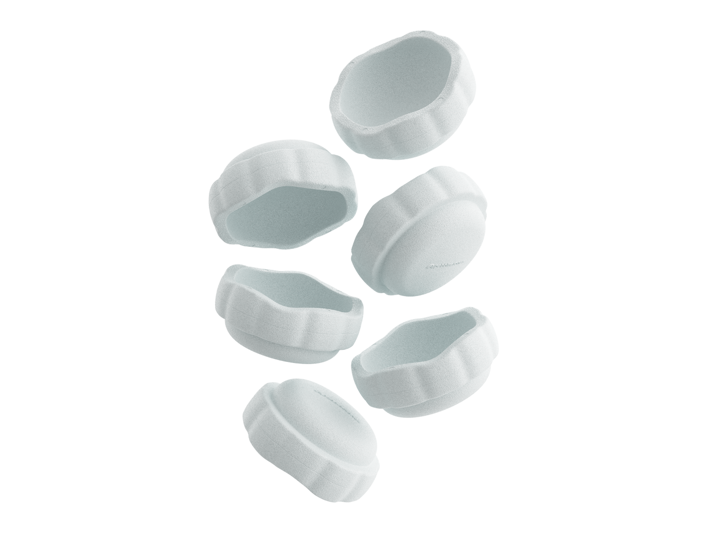 set of 6 blank Pebblestones. with 16 different color options of your choice, customize and create your own set of 6 versatile fun stacking stones, stepping stones made out of lightweight Expended Polypropylene foam for kids for movement, open ended play, active learning, creativity, exercise, social development, motor development, cognitive development. can be combined with the balance board.