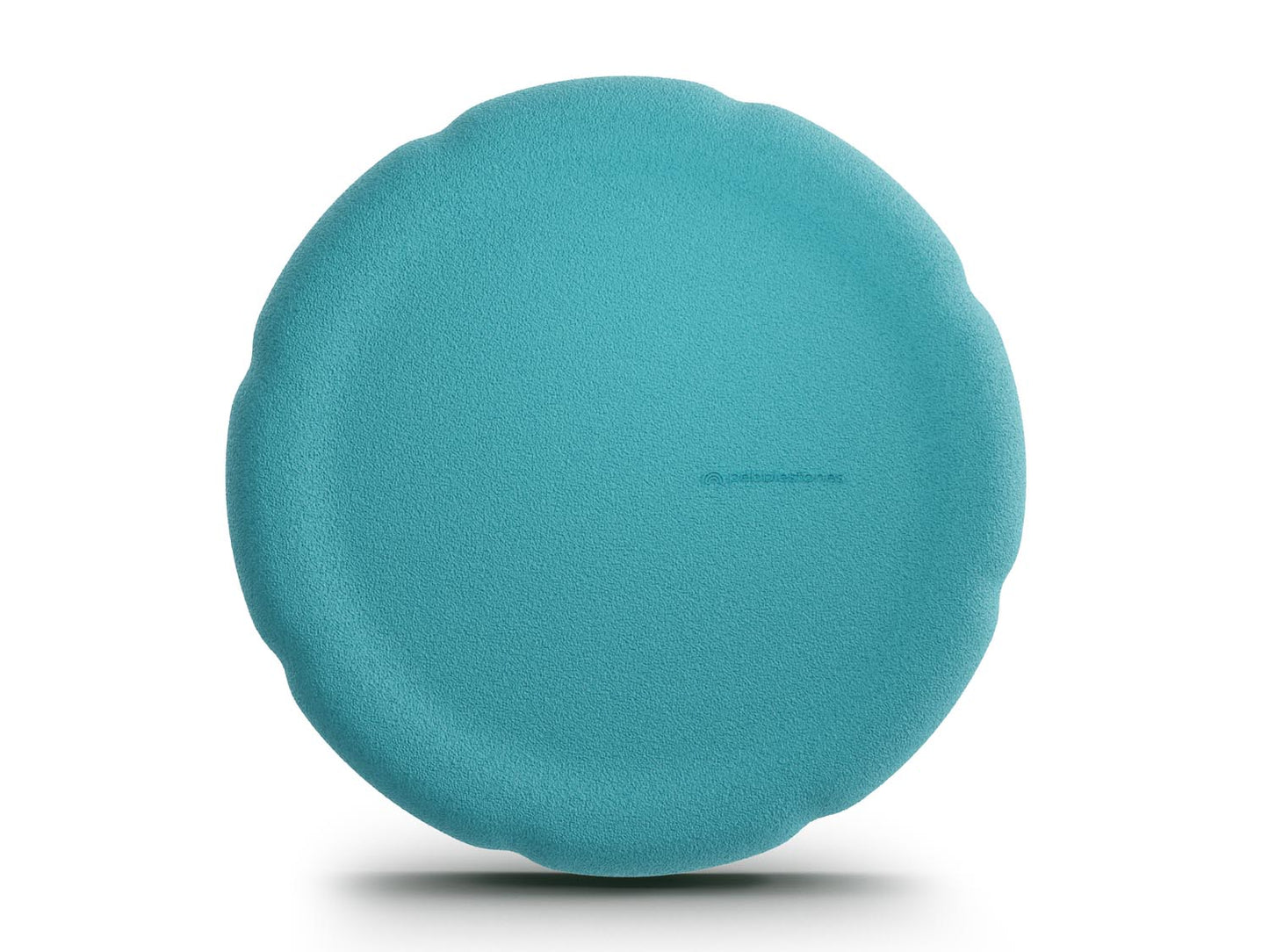 turquoise balance board for workout, exercise, movement, and active play for kids. Used for yoga and physical therapy. Raised edge for extra support. Can be combined with the stacking stones. made of 100% Expended Polypropylene.