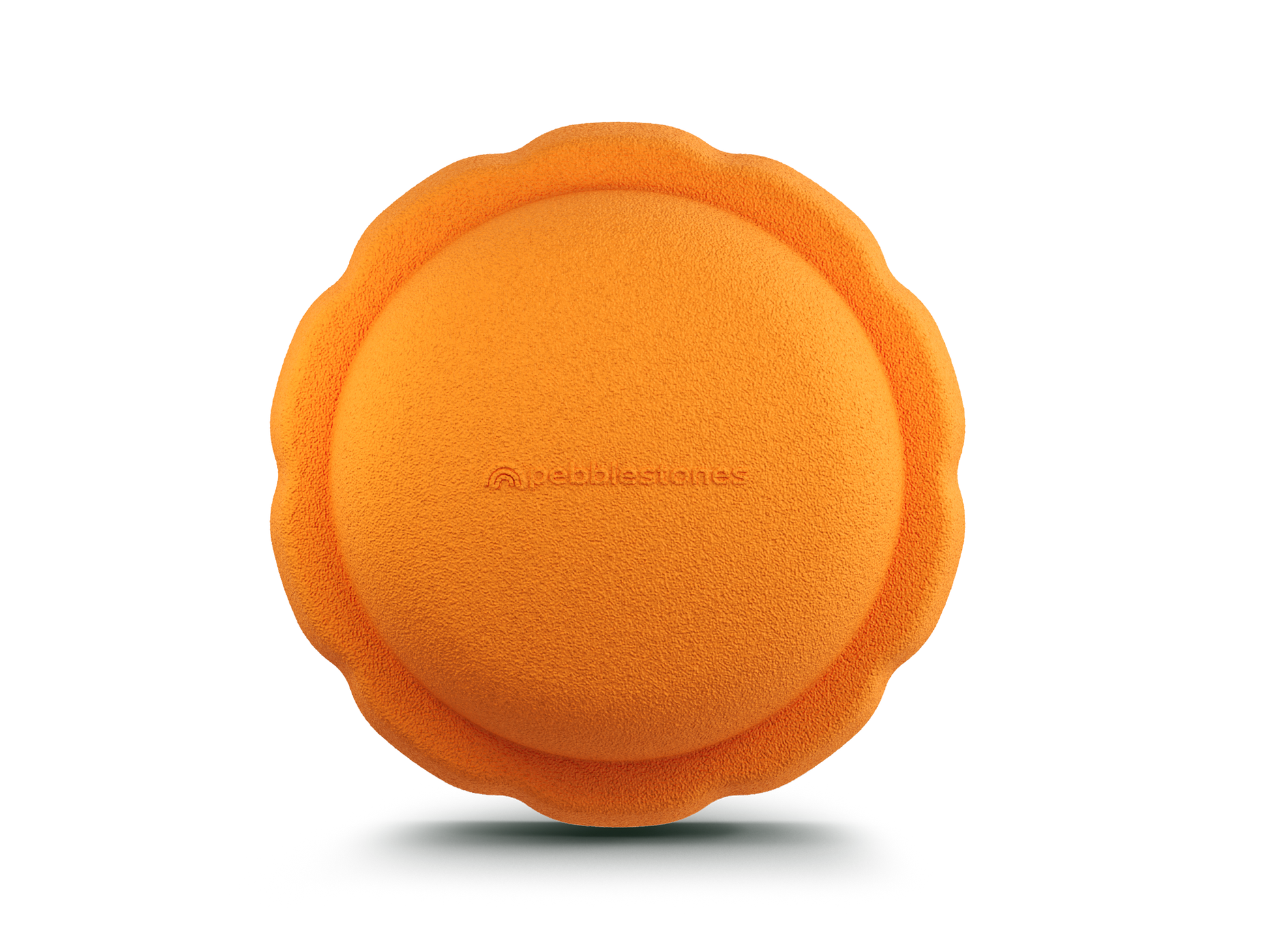 orange color single versatile fun stacking stone, stepping stone made out of lightweight Expended Polypropylene foam for kids for movement, open ended play, active learning, creativity, exercise, social development, motor development, cognitive development. can be combined with the balance board.