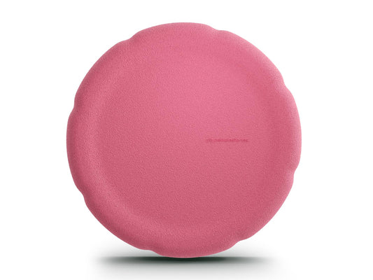 coral balance board for workout, exercise, movement, and active play for kids. Used for yoga and physical therapy. Raised edge for extra support. Can be combined with the stacking stones. made of 100% Expended Polypropylene.