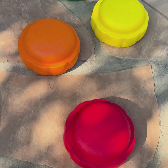 Colorful fun versatile stacking stones, stepping stones made out of lightweight Expended Polypropylene foam for kids for movement, open ended play, active learning, creativity, exercise, social development, motor development, cognitive development. can be combined with the balance board